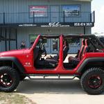 Jeep Wrangler Unlimited with 35x12.50x18 Nitto tires and Moto Metal wheels.
