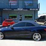 2011 Mercedes E550 Convertible with 20" MHT Paragon wheels, Nitto Invo tires, and window tint.
