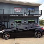 Hyundai Genesis Coupe with 19" Foose Speed wheels.